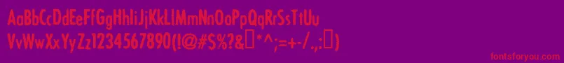Шрифт Bonvv – красные шрифты на фиолетовом фоне