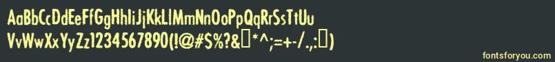 Bonvv Font – Yellow Fonts on Black Background