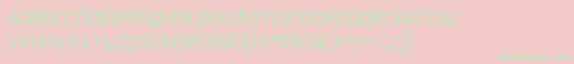 Teenlita Font – Green Fonts on Pink Background