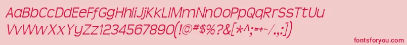 Teenlita Font – Red Fonts on Pink Background