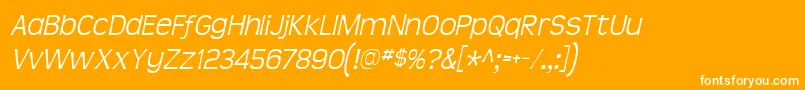 Teenlita Font – White Fonts on Orange Background