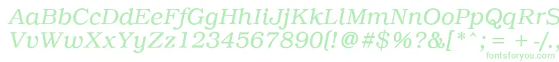 Fonte PcBrusselsLightitalic – fontes verdes