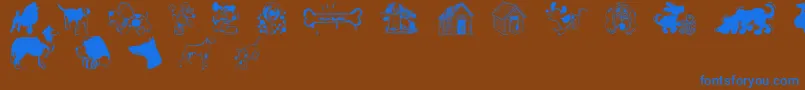 Подробнее о шрифте DogsCsp Шрифт DogsCsp – синие шрифты на коричневом фоне