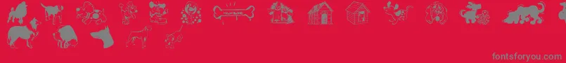 DogsCsp Font – Gray Fonts on Red Background