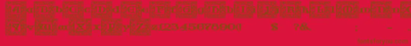 JfCotswoldLeaves Font – Brown Fonts on Red Background