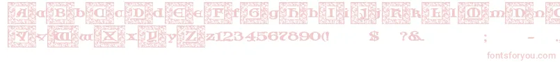 JfCotswoldLeaves Font – Pink Fonts on White Background