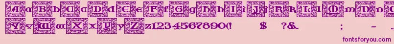 JfCotswoldLeaves Font – Purple Fonts on Pink Background