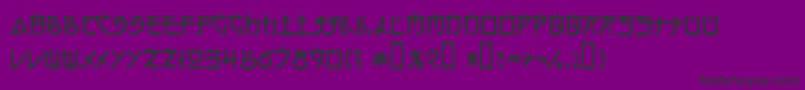 Electroharmonix2-fontti – mustat fontit violetilla taustalla