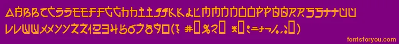 フォントElectroharmonix2 – 紫色の背景にオレンジのフォント