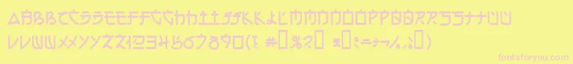 Electroharmonix2 Font – Pink Fonts on Yellow Background