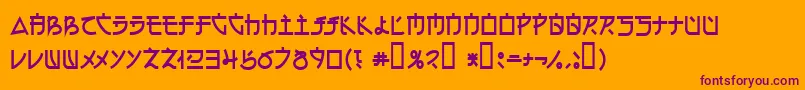 Electroharmonix2 Font – Purple Fonts on Orange Background