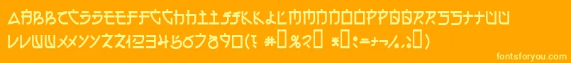 フォントElectroharmonix2 – オレンジの背景に黄色の文字