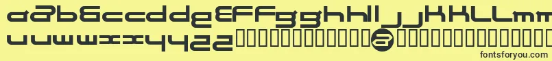 フォントElectran – 黒い文字の黄色い背景