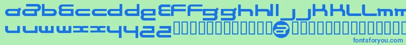 Electran Font – Blue Fonts on Green Background
