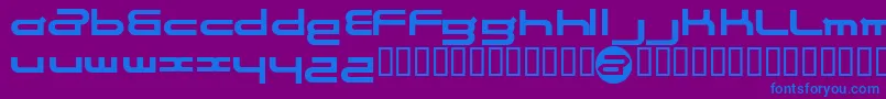 フォントElectran – 紫色の背景に青い文字