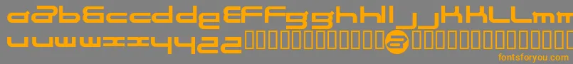 Electran Font – Orange Fonts on Gray Background