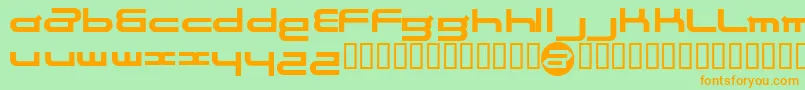 Electran Font – Orange Fonts on Green Background