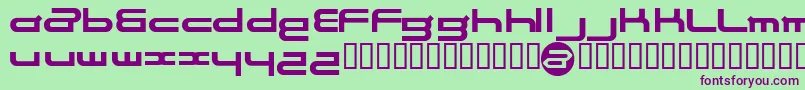 Шрифт Electran – фиолетовые шрифты на зелёном фоне