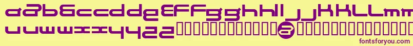 Electran Font – Purple Fonts on Yellow Background