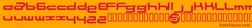 フォントElectran – オレンジの背景に赤い文字