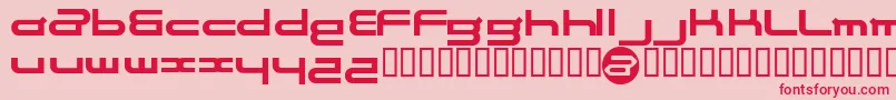 Electran-Schriftart – Rote Schriften auf rosa Hintergrund
