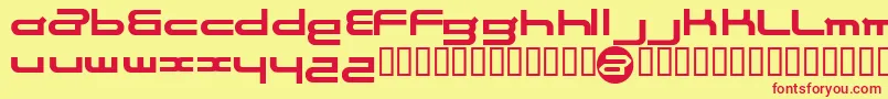 Electran-fontti – punaiset fontit keltaisella taustalla