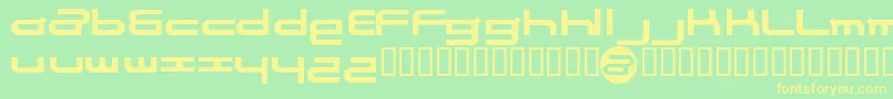 Electran Font – Yellow Fonts on Green Background