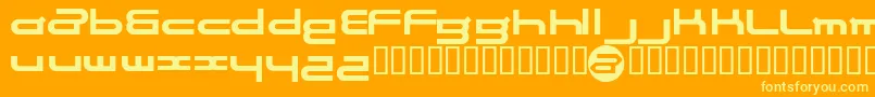 Electran Font – Yellow Fonts on Orange Background