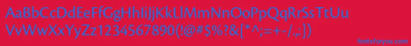 CronosproSubh Font – Blue Fonts on Red Background