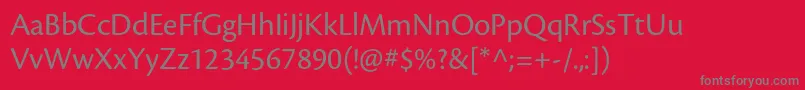 CronosproSubh Font – Gray Fonts on Red Background