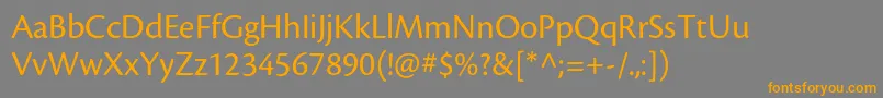 CronosproSubh Font – Orange Fonts on Gray Background