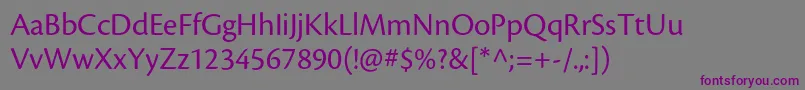 CronosproSubh Font – Purple Fonts on Gray Background