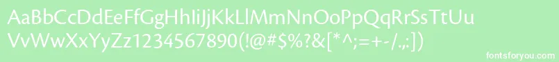 CronosproSubh Font – White Fonts on Green Background