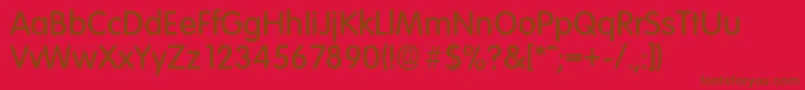 フォントVolkswagenserialMediumRegular – 赤い背景に茶色の文字