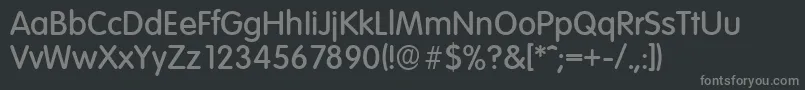 VolkswagenserialMediumRegular Font – Gray Fonts on Black Background