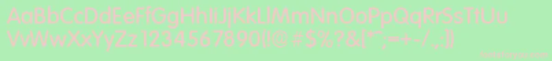フォントVolkswagenserialMediumRegular – 緑の背景にピンクのフォント