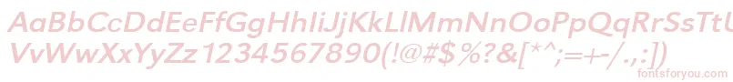 UrwgrotesktextwidOblique Font – Pink Fonts on White Background