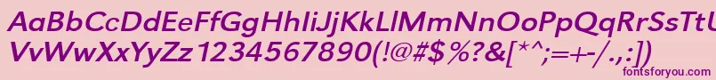 UrwgrotesktextwidOblique Font – Purple Fonts on Pink Background