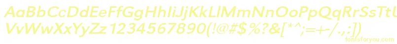 UrwgrotesktextwidOblique-Schriftart – Gelbe Schriften