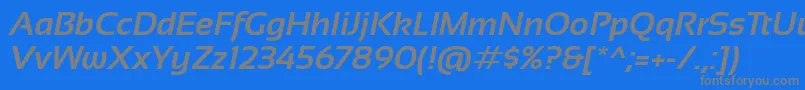 SansationBoldItalic Font – Gray Fonts on Blue Background