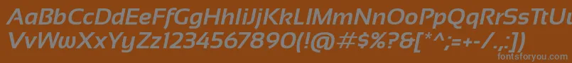 SansationBoldItalic Font – Gray Fonts on Brown Background