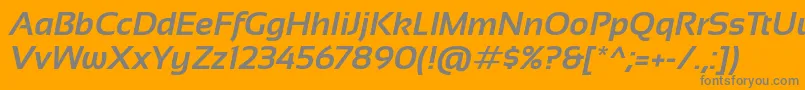 SansationBoldItalic Font – Gray Fonts on Orange Background