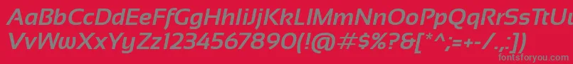 SansationBoldItalic Font – Gray Fonts on Red Background