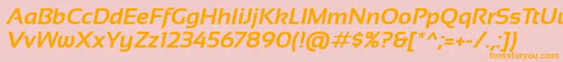 SansationBoldItalic Font – Orange Fonts on Pink Background