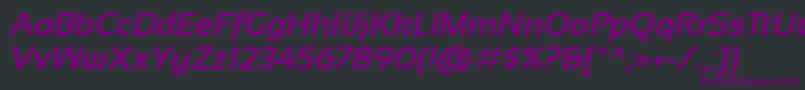 SansationBoldItalic Font – Purple Fonts on Black Background