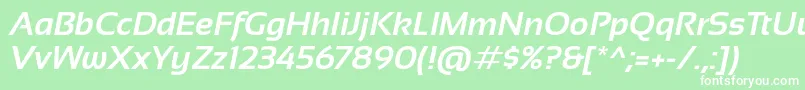 SansationBoldItalic Font – White Fonts on Green Background
