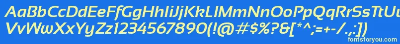 SansationBoldItalic Font – Yellow Fonts on Blue Background