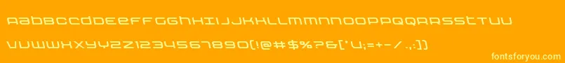 フォントNextwaveleft – オレンジの背景に黄色の文字