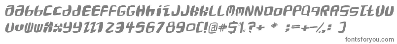 RoaringtwentiestwoOblique-fontti – harmaat kirjasimet valkoisella taustalla