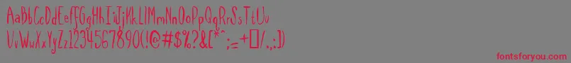 Spillmilk Font – Red Fonts on Gray Background